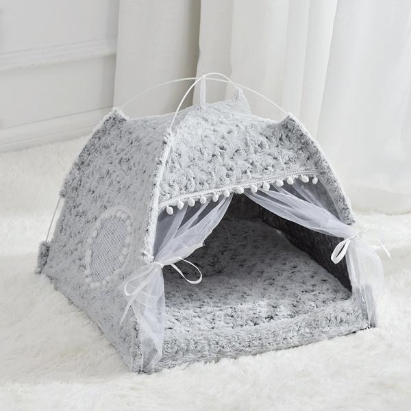 Cat'S Nest Teepee Cat House Semi Enclosed Pet Bed Four Season Dog'S Nest Villa