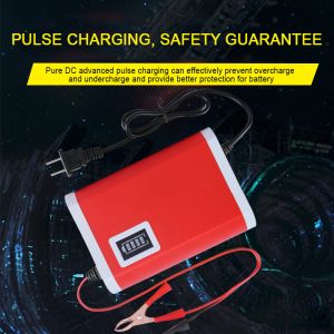 12V 5A Motorcycle Car battery Charger Pulse Repair Lead acid battery charger 12V