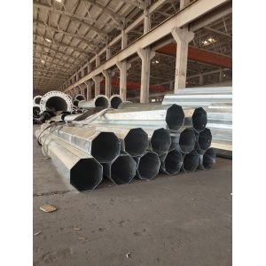 110KV Galvanized Steel Tubular Electrical Pole For Power Transmission