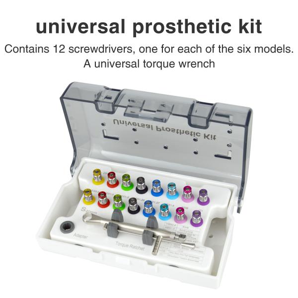 Universal Prosthetic Kit 16 screws and a universal wrench Precise dimensions
