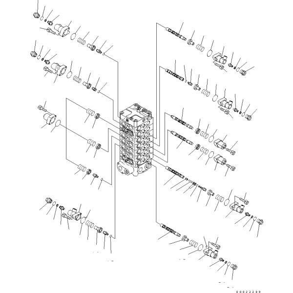 Original 723-57-17400 723-57-17401 7235717400 723-56-31510 For Komatsu PW180-7K Excavator Hydraulic Main Control Valve