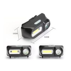Outdoor Emergency Flashlight with Battery USB Charging Headlight