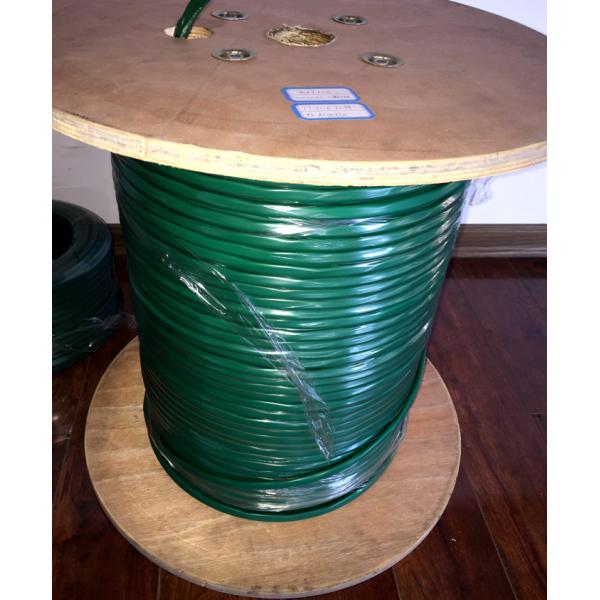 Kx7+2 Alim Siamese Coaxial Cable , Siamese Cable For CCTV Green PVC Jacket