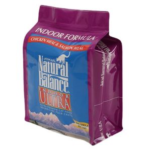 China Aluminum Foil Inner Flat Bottom Pet Food Packaging Bags Waterproof on sale