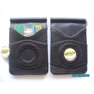 Hot selling PVC Personalized Leather Money Clip with polybag