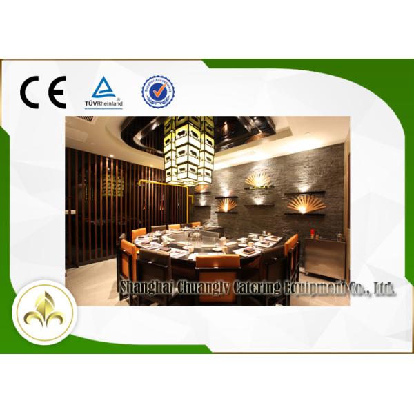 Arch Shape Stainless Steel Commercial 12 Seats Teppanyaki Grill Table Electromagnetic Heating