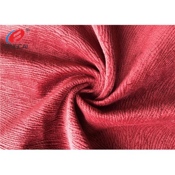 Buy Burnout Polyester Brushed Velboa Fabric , Velvet Sofa Fabric Warm Keeping Performance at wholesale prices