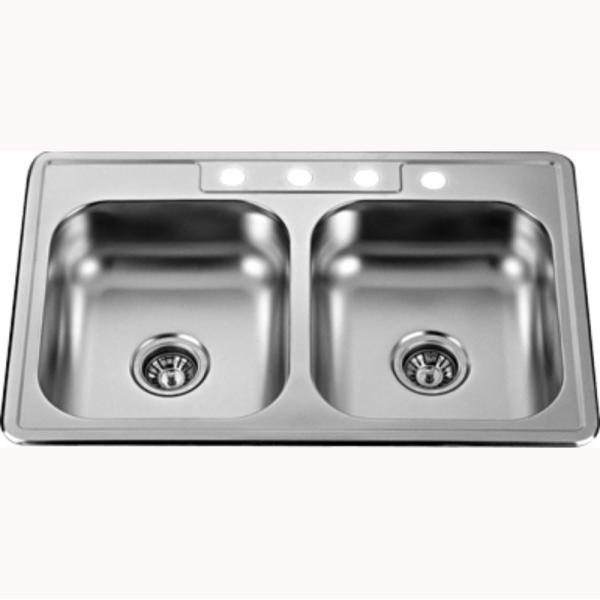 SUS304 Stainless Steel Kitchen Sink With Center Drain Placement Drainer