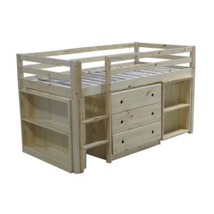 modern bunk bed pine wood