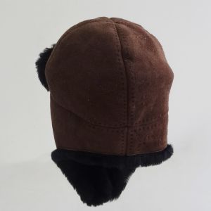 Hot selling sheepskin shearling trapper snow hat