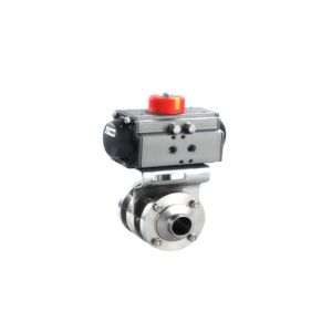 Welded Connection SS304 Pneumatic Actuated Ball Valve