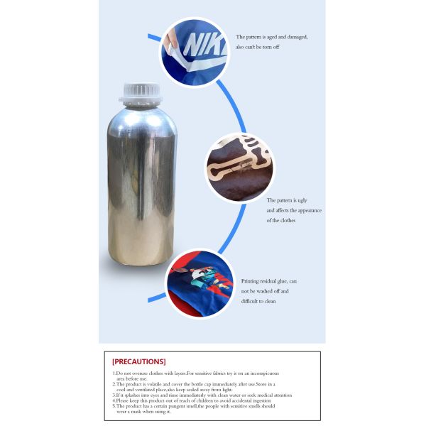Non Toxic DTF Cleaner For Water Based Ink In Transfer Printing 0.5L/1L Options Low Odor