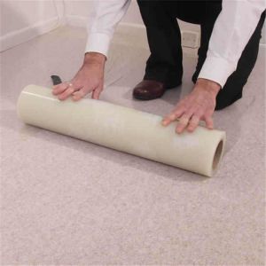 Anti Paint Spills 24 Inch 3,4mil Self Adhesive Carpet Protector Film For Hotel