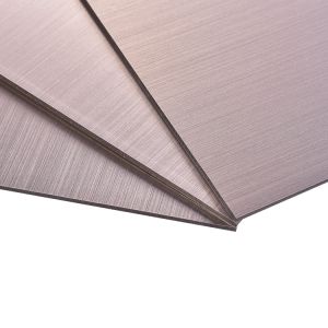 Quality Silver Gold Black Tea Brushed Aluminum Composite Panel Waterproof for sale