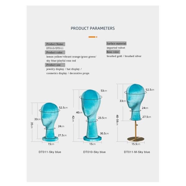 Multi Color Adjustable Hight Styrofoam Mannequin Head Foam Hat Head Pieces Scarf Display Racks for Retail Shops