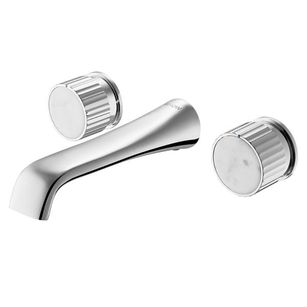 Buy Conceal Wall Hung Basin Mixer Taps Knob Control Chrome / Gold Color at wholesale prices
