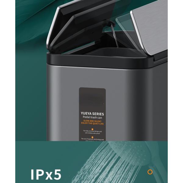 Manufacturer Living Room Household Large-capacity Kitchen Bathroom Crimped Deodorant Pedal Stainless Steel Trash Can with Lid