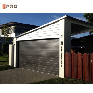 6063 Clear Glass Garage Door With Motor Checkered Anodised Smart Opener Aluminum