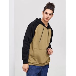 Winter Wholesale Men Cut And Sew Hooded Sweatshirt