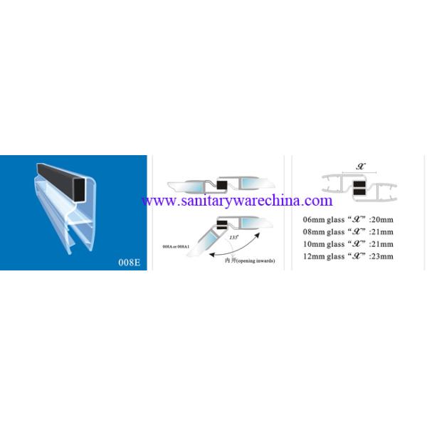 Sealing Strips/waterproof magnetic strips/shower door seals/PVC Magnetic Seal 008E