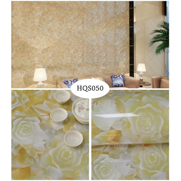 Entertainment Marble Furniture Foil 3D Wallpaper for Wall Decoration in 0.60 M*10 M Roll Size