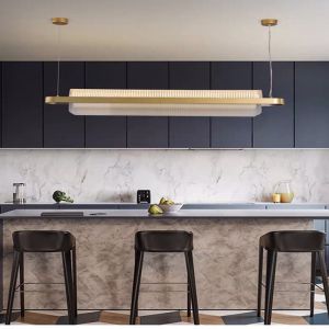arched LED Golden sand Hardware Paint + Acrylic Modern Pendant Light
