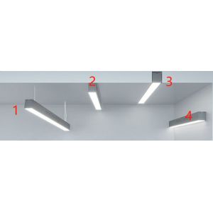 AC100-270 LED Linear Hanging Light 3000K 6500K Dimmable Rigid LED Strip Lights