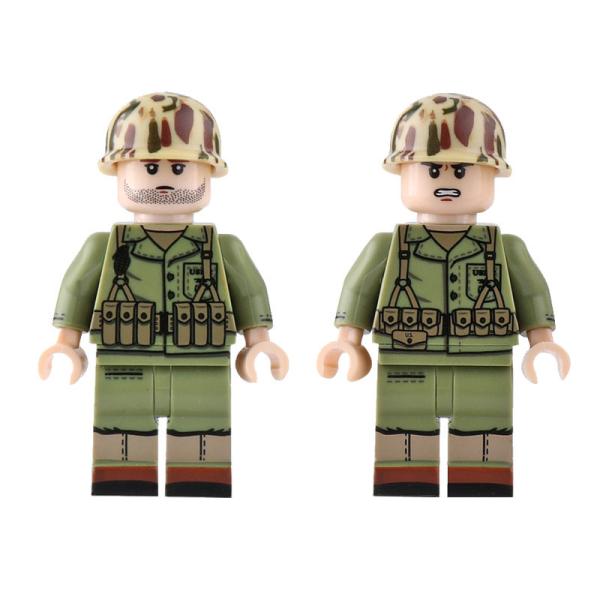 WW2 U.S army combat action figures soldiers with military figures weapons and