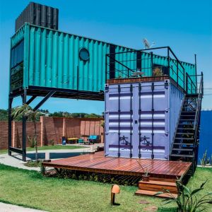 Exhibition Center Prefab Shipping Container Homes / Prefab Storage Container