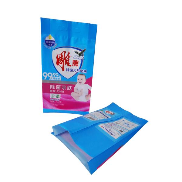 Safety Detergent Washing Powder Plastic Packaging Bag With Hand Size Handle Top