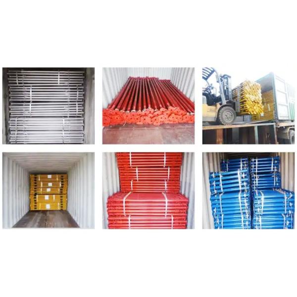 Construction Steel Prop with Silver Coated Surface Treatment adjustable telescopic prop