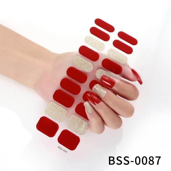 Wholesale Valentine Semi Cured Wraps Long Lasting Gel Nail Stickers New Arrival Styles Nail Gel Wraps