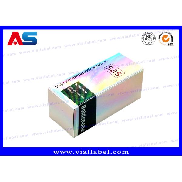 Boxes for vials Holographic Small 10ml Vial Boxes / Eco Friendly Pharmaceutical Packaging Boxes