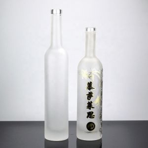 750ml Industrial Frosted Glass Vodka Bottle for Maunfacture and Trading