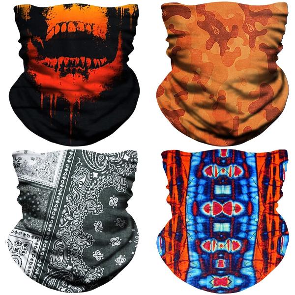 Buy 23x50CM Floral Cotton Face Tubular Crochet Bandana Scarf at wholesale prices