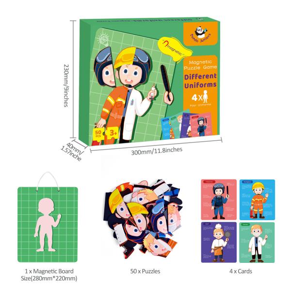 Logical Thinking Training Magnetic Puzzle For Policemen Firefighter Careers