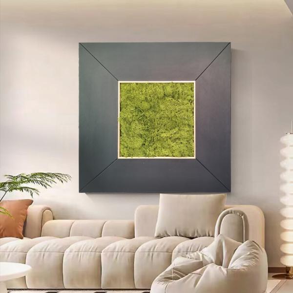 Hand Painted Modern Home Decor Relief Wall Hanging Decoration Painting Wall Art Craft 3D Relief Painting Mixed Media Green Relief Painting