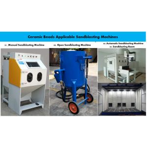 B205 Ceramic Microbeads Sandlasting Media B40 Matt Metal Surface