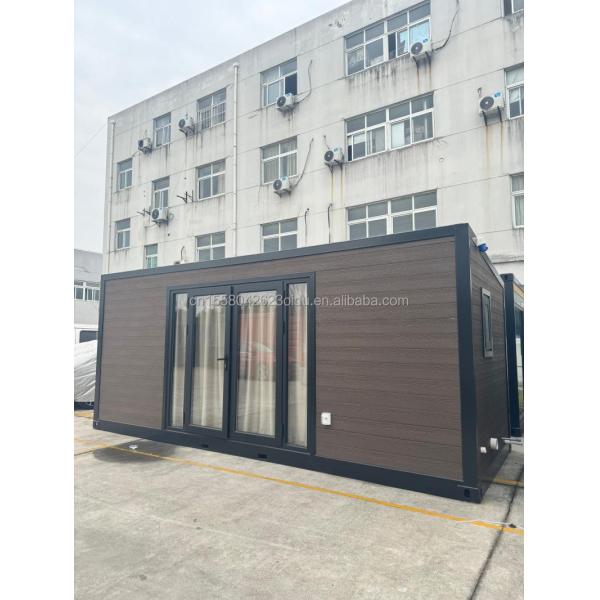 Hotel 20ft Modular Prefabricated Container House with Big One-Sided Glass Sunroom and Aluminum Alloy Windows