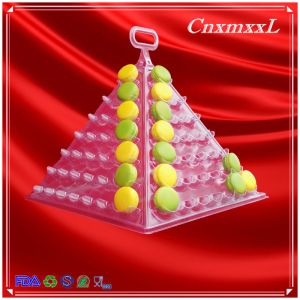 7 Layer Thin 1mm Plastic Macaron Packaging Pyramid Mini Macaron Stand