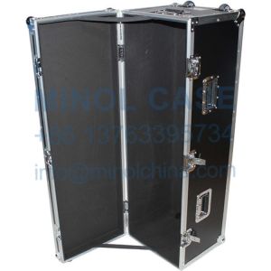 Heavy-Duty Long Utility Flight Cable Case With Wheels (Black)