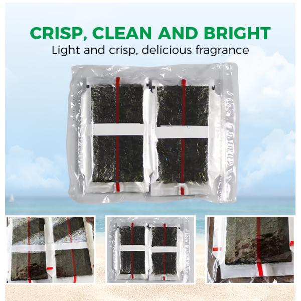 Dark Green Custom Safe Food Triangle Plastic Onigiri Nori Rice Seaweed Nori Sheets