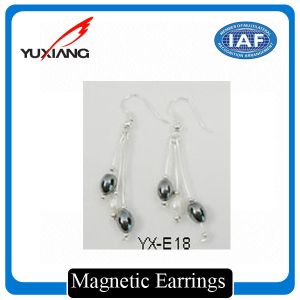China Elegant Magnetic Therapy Jewelry Earring With Spring Closure Systems on sale