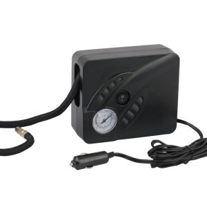 Black DC12V Auto Tire Air Compressor With Cigarette Plug