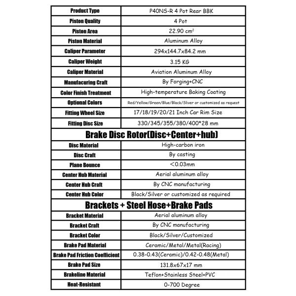 TEI Racing P60NS Front 6 Piston P40NS-R Rear 4 Piston BBK for BMW 3 Series