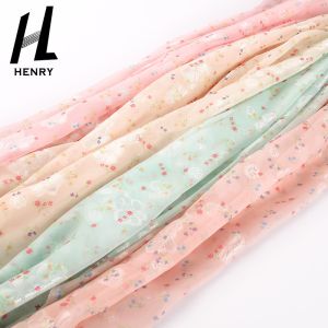 100% Polyester Mesh Lace Fabric Polychrome For Clothes