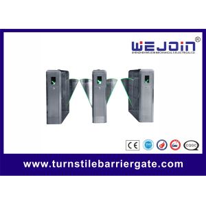 China Retractable Flap Barrier Gate Stainless Steel Pedestrian Turnstiles Wing Barrier on sale
