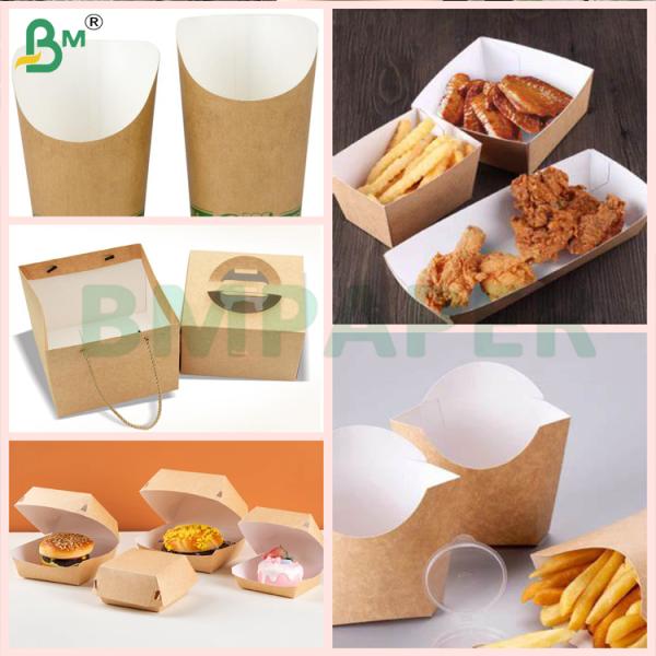 Food Grade 270g Brown Back White Top Coated Duplex Board For Food Box