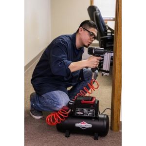 Vertical Briggs Stratton Compressor 2 Gallon 8 Liter Semi Closed Easy Carrying