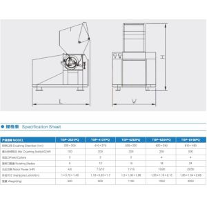 Injection Molding Industrial Granulator , Single Screw Plastic Shredder Machine